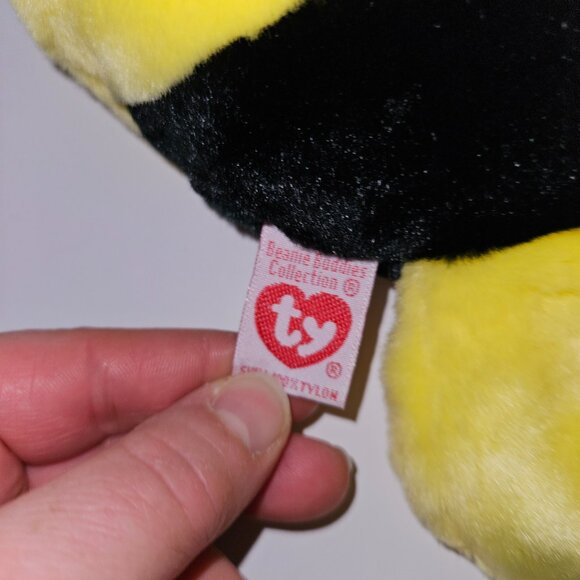 Ty Beanie Buddies Collection Yellow Black Fish Bubbles Stuffed Animal 1998 w/TAG - Picture 5 of 9